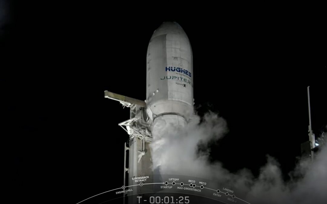 Satélite Jupiter 3 da Hughes é lançado com sucesso pela SpaceX