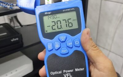 Power Meter 2flex com Caneta Óptica 2F-FPMT-VFL (medir sinal fibra e achar rompimento drop)